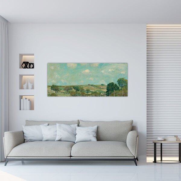 Tablou - Alfred Sisley, Meadow, reproducere (120x50 cm)