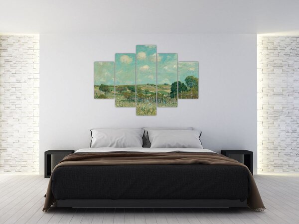 Tablou - Alfred Sisley, Meadow, reproducere (150x105 cm)