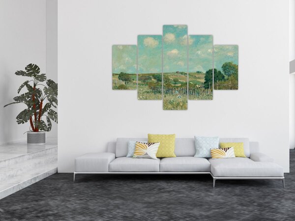 Tablou - Alfred Sisley, Meadow, reproducere (150x105 cm)