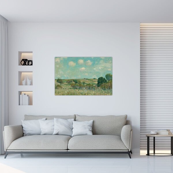 Tablou - Alfred Sisley, Meadow, reproducere (90x60 cm)