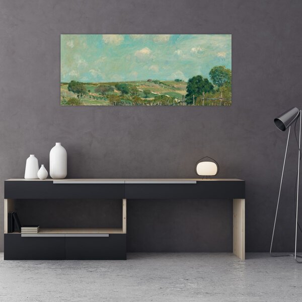 Tablou - Alfred Sisley, Meadow, reproducere (120x50 cm)