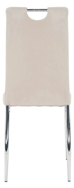 Scaun OLIVA NEW, bej/crom, stofa catifelata/metal, 42x52x97 cm