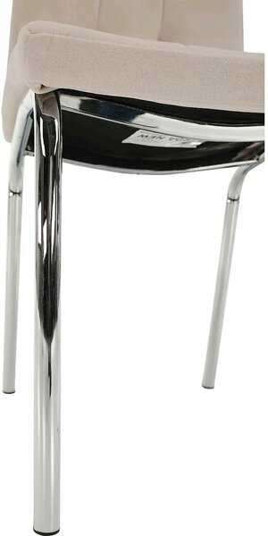 Scaun GERDA NEW, bej, stofa clasica/metal, 42x58x103 cm