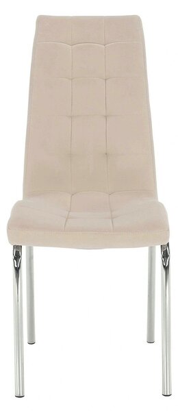 Scaun GERDA NEW, bej, stofa clasica/metal, 42x58x103 cm