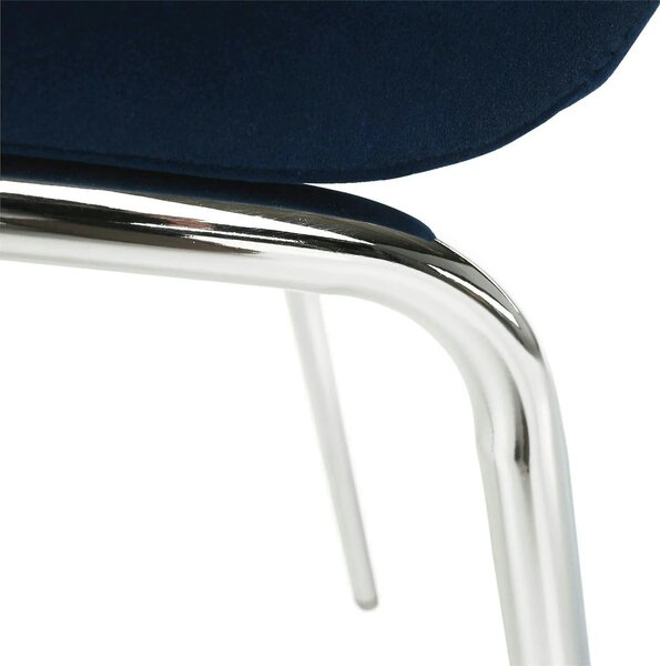 Scaun GERDA NEW, albastru, stofa clasica/metal, 42x58x103 cm