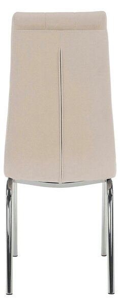 Scaun GERDA NEW, bej, stofa clasica/metal, 42x58x103 cm