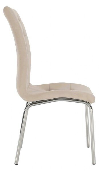 Scaun GERDA NEW, bej, stofa clasica/metal, 42x58x103 cm