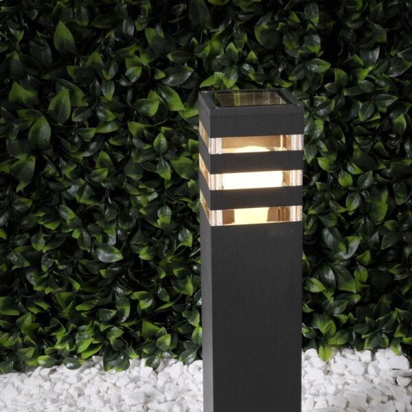 Lampă exterior TEKSAS cu senzor 1xE27/12W/230V IP44, 74 cm, antracit