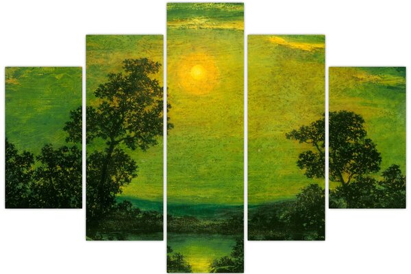 Tablou - Imitator of Ralph Albert Blakelock, Moonlight, reproducere (150x105 cm)