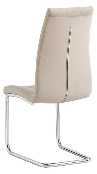Scaun SALOMA NEW, stofa catifelata/metal, bej, 42x56,5x105 cm