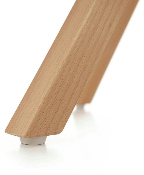 Scaun ETOSA, gri inchis/fag, piele ecologica/plastic/lemn, 48x58x83 cm