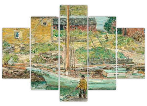 Tablou - Childe Hassam, Oyster Sloop, Cos Cob, reproducere (150x105 cm)