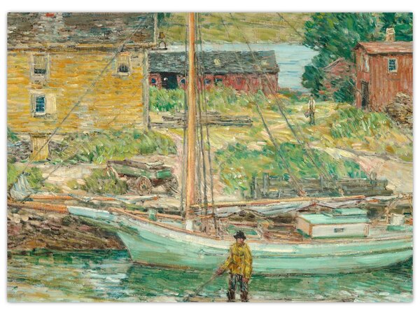 Tablou - Childe Hassam, Oyster Sloop, Cos Cob, reproducere (70x50 cm)