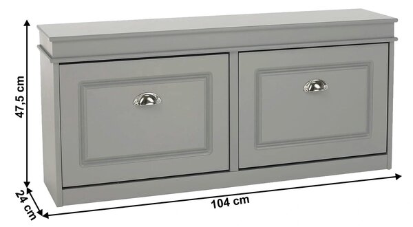 Pantofar SEBER TYP 4, gri, PAL, 104x24x48 cm