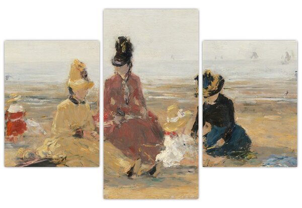 Tablou - Eugène Boudin, On the Beach, Trouville, reproducere (90x60 cm)