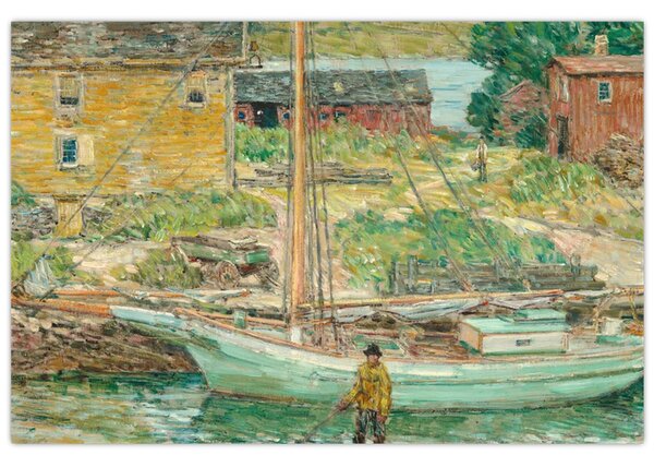 Tablou - Childe Hassam, Oyster Sloop, Cos Cob, reproducere (90x60 cm)