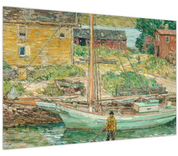 Tablou - Childe Hassam, Oyster Sloop, Cos Cob, reproducere (90x60 cm)