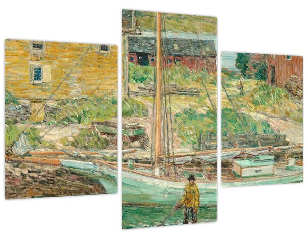 Tablou - Childe Hassam, Oyster Sloop, Cos Cob, reproducere (90x60 cm)