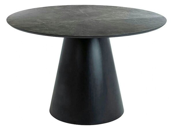 Masa ANGEL, gri inchis/negru, 120x120x76 cm
