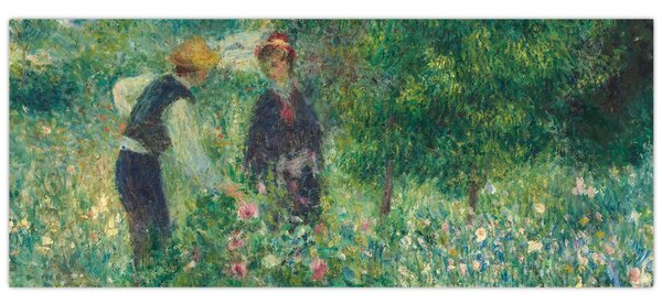 Tablou - Auguste Renoir, Picking Flowers, reproducere (120x50 cm)