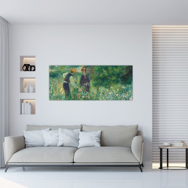 Tablou - Auguste Renoir, Picking Flowers, reproducere (120x50 cm)