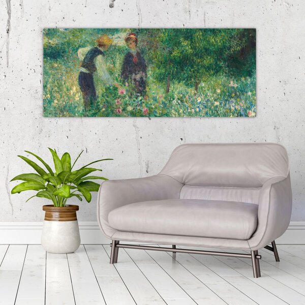 Tablou - Auguste Renoir, Picking Flowers, reproducere (120x50 cm)
