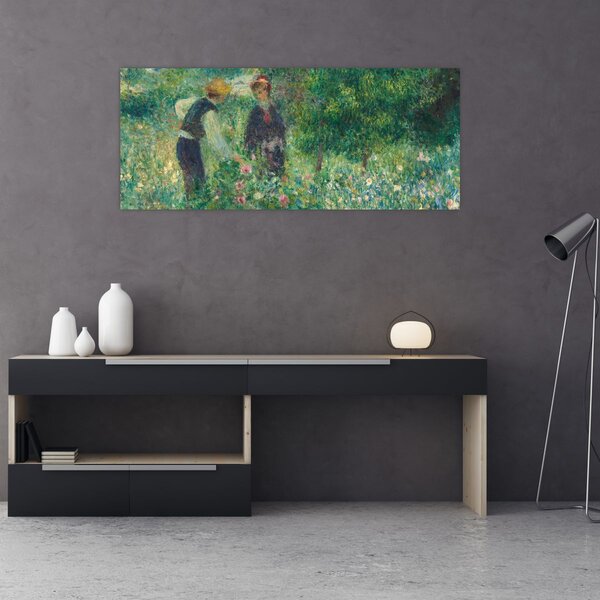 Tablou - Auguste Renoir, Picking Flowers, reproducere (120x50 cm)