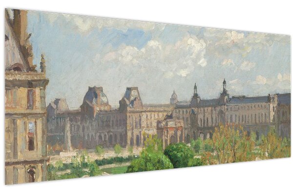 Tablou - Camille Pissarro, Place du Carrousel, Paris, reproducere (120x50 cm)