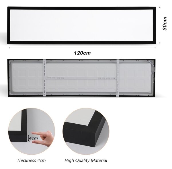 Brilagi - Aplica LED pentru baie FRAME LED/50W/230V 3000/4000/6000K IP44 negru