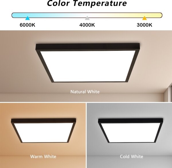 Plafonieră LED pentru baie Brilagi FRAME LED/50W/230V 3000/4000/6000K IP44 negru