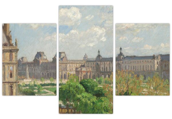 Tablou - Camille Pissarro, Place du Carrousel, Paris, reproducere (90x60 cm)