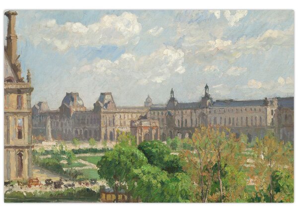 Tablou - Camille Pissarro, Place du Carrousel, Paris, reproducere (90x60 cm)