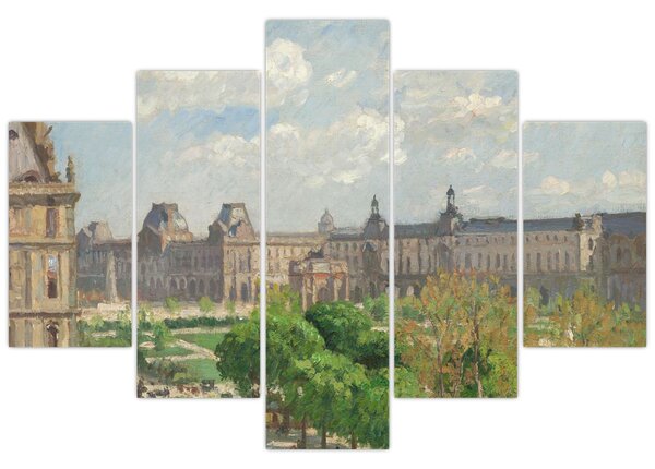 Tablou - Camille Pissarro, Place du Carrousel, Paris, reproducere (150x105 cm)