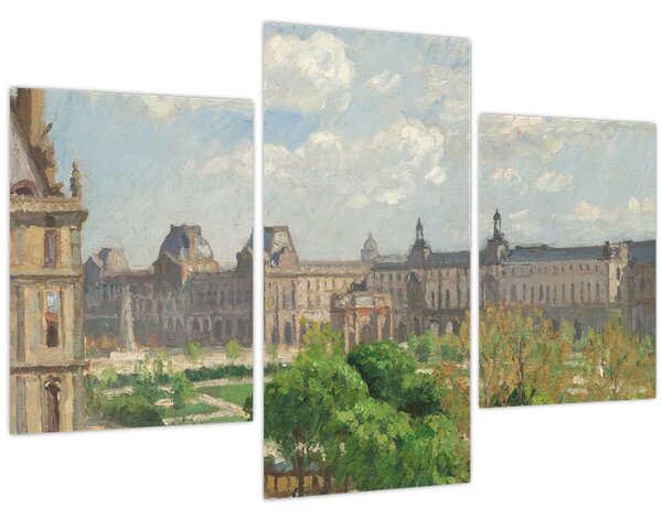 Tablou - Camille Pissarro, Place du Carrousel, Paris, reproducere (90x60 cm)