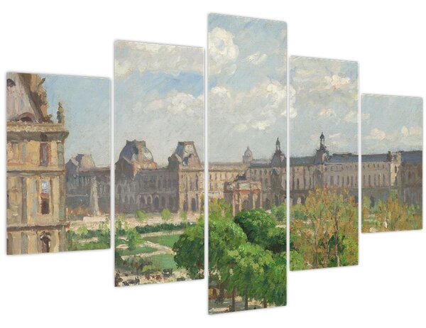 Tablou - Camille Pissarro, Place du Carrousel, Paris, reproducere (150x105 cm)