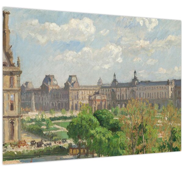 Tablou - Camille Pissarro, Place du Carrousel, Paris, reproducere (70x50 cm)