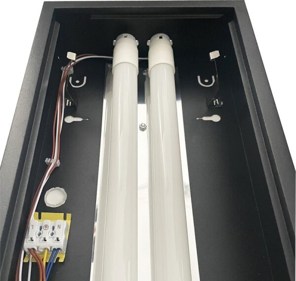 Corp de iluminat fluorescent 2xG13/18W/230V negru 120 cm