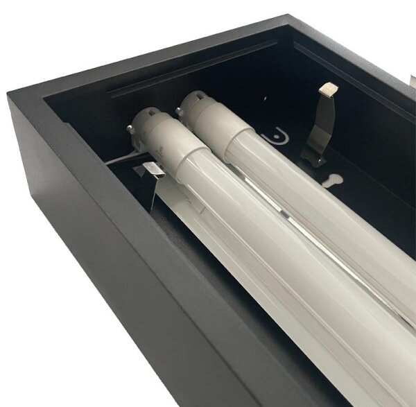 Corp de iluminat fluorescent 2xG13/18W/230V negru 120 cm