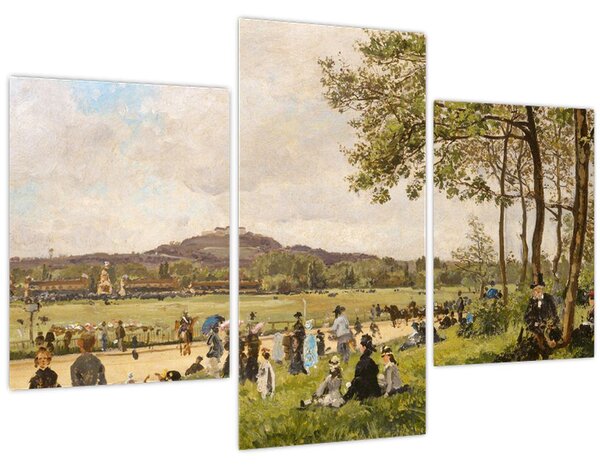 Tablou - French 19th Century, Race Course at Longchamps, reproducere (90x60 cm)