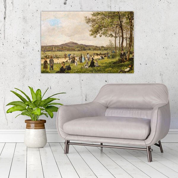 Tablou - French 19th Century, Race Course at Longchamps, reproducere (90x60 cm)