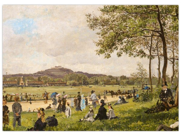 Tablou - French 19th Century, Race Course at Longchamps, reproducere (70x50 cm)