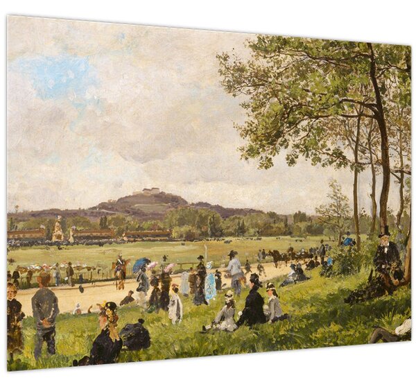 Tablou - French 19th Century, Race Course at Longchamps, reproducere (70x50 cm)
