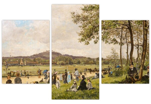 Tablou - French 19th Century, Race Course at Longchamps, reproducere (90x60 cm)