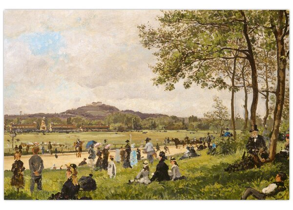 Tablou - French 19th Century, Race Course at Longchamps, reproducere (90x60 cm)