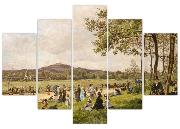 Tablou - French 19th Century, Race Course at Longchamps, reproducere (150x105 cm)