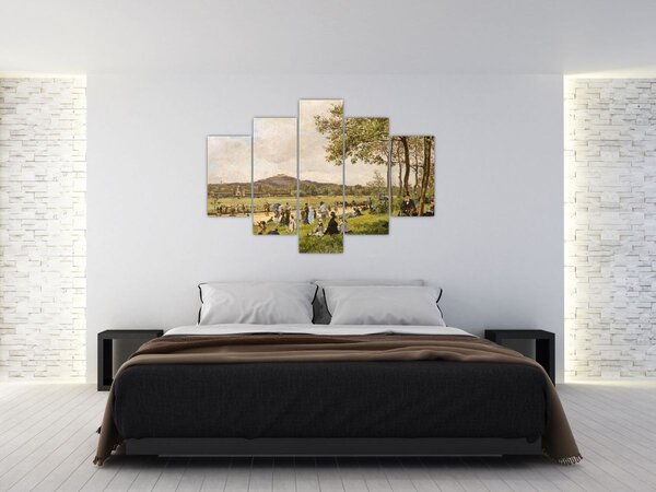 Tablou - French 19th Century, Race Course at Longchamps, reproducere (150x105 cm)