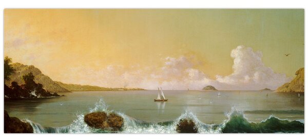 Tablou - Martin Johnson Heade, Rio de Janeiro Bay, reproducere (120x50 cm)