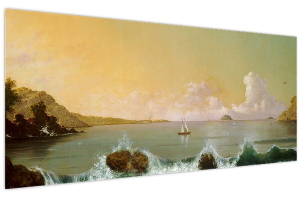 Tablou - Martin Johnson Heade, Rio de Janeiro Bay, reproducere (120x50 cm)