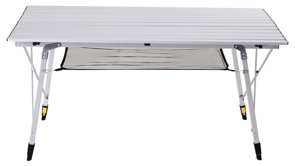 Outsunny Masă de Picnic Portabilă, Pliabilă, Ușoară, din Aluminiu cu Husă de Transport, 120x70 cm | Aosom Romania