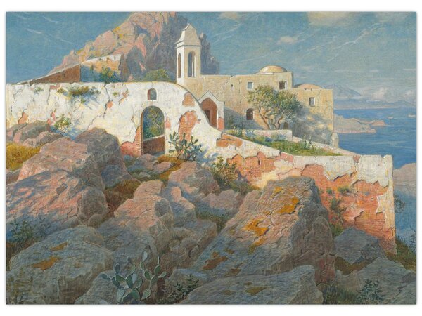 Tablou - William Stanley Haseltine, Santa Maria a Cetrella, Anacapri, reproducere (70x50 cm)